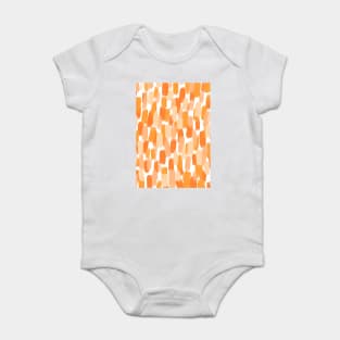 70’s Abstract, Orange, Paint Brush Effect Baby Bodysuit